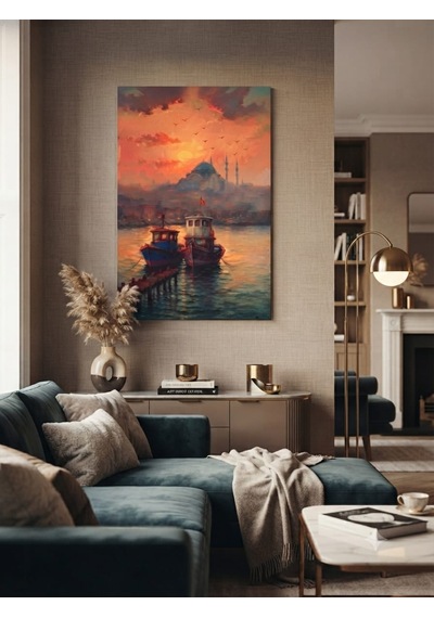 Tablo 60x90 Cm Büyük Boy Kafe Ve Salon Hediyelik Duvar Aksesuarı Siyah
