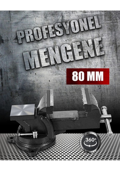 360 Dönerli Profesyonel Ağır Hizmet Yüksek Hassasiyetli Kırılmaz Örslü Masa Tezgah Mengenesi 80 Mm