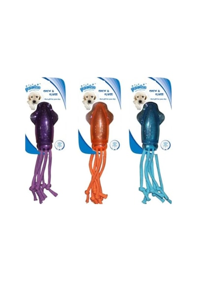 Pawise 14 x 8 x 3.5 CM Mürekkep Balığı İpli Köpek Oyuncağı Çok Renkli