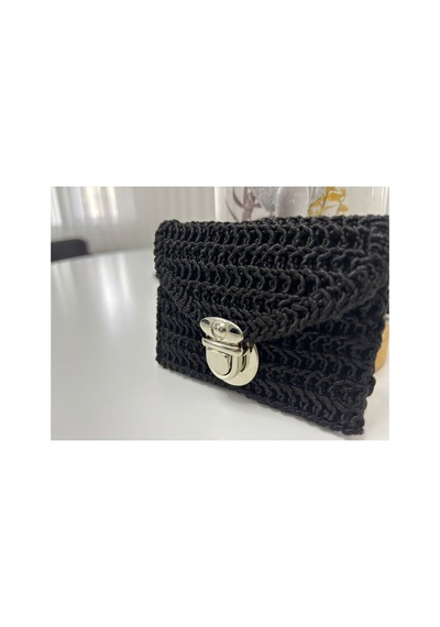 Store Örme Mini Cüzdan Siyah
