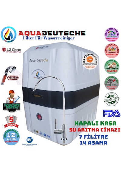 Montaj Dahil 12 Lt. 7 Filtre 14 Aşama Su Arıtma Cihazı