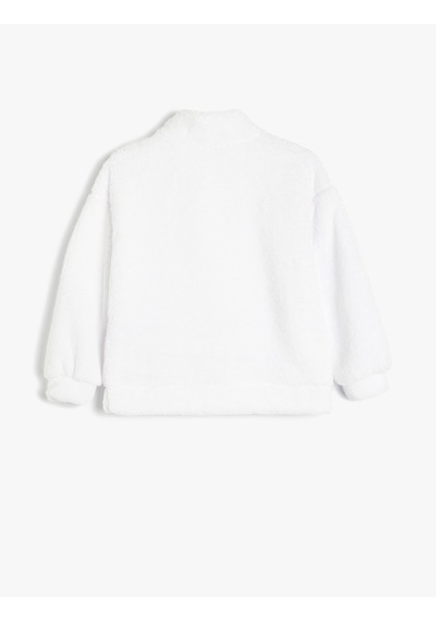 Koton Dik Yaka Yarım Fermuarlı Uzun Kollu Peluş Sweatshirt Beyaz 5wkg10673ak Beyaz Koton Dik Yaka Yarım Fermuarlı Uzun Kollu Peluş Sweatshirt Beyaz 5wkg10673ak Beyaz
