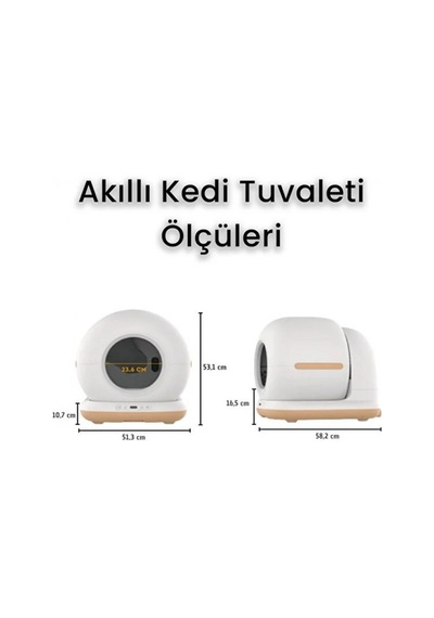 2 Adet Hd Kameralı Akıllı Kedi Tuvaleti Wi-fi Uyumlu
