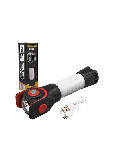 Powermaster - X-28 Çok Fonksiyonlu Usb Şarjlı El Feneri