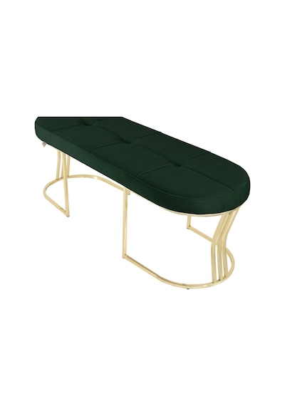 Viego Gold Collection- Yeşil Kapitoneli Chester Model Puf & Bench & Koltuk & Uzun Makyaj Puff & Yatak Ucu