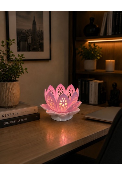 Lotus Glow Mumluk Beyaz - Pembe