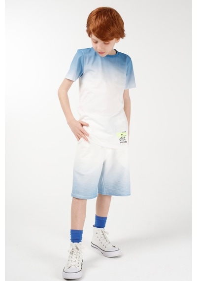 Brz Kids Baskılı Erkek Çocuk Şort Ekru