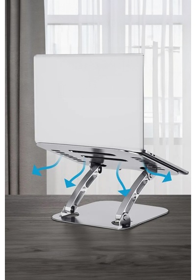 Thentech Akıllı Telefon Tablet Dizüstü Bilgisayar Laptop Standı Metal Malzeme Güçlü Yapı Kaydırmaz