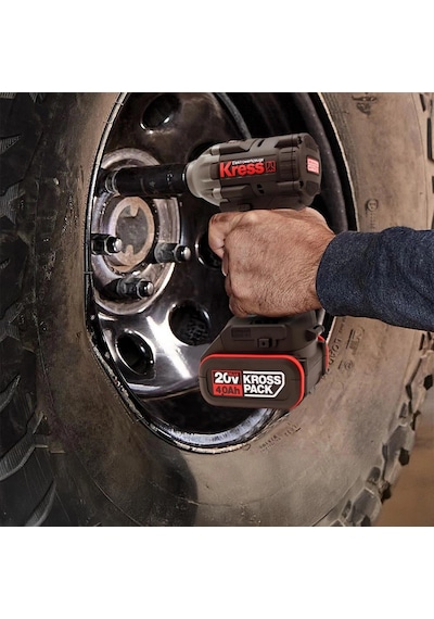 Kress Kub30.2set 20volt/4.0ah. Li-ion Çift Akülü 300nm Kömürsüz Profesyonel Şarjlı Somun Sıkma + 4 P