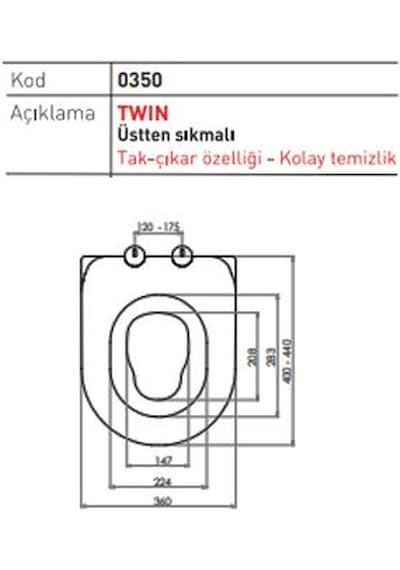 Nkp Twin Çocuk Adaptörlü Yavaş Kapanır Klozet Kapağı 0350