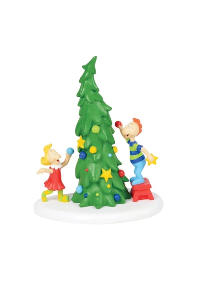 Department 56 Dr. Seuss The Grinch Village Accessories Whoville Noel Ağacı Figürü, 10 Cm, Çok Renkli