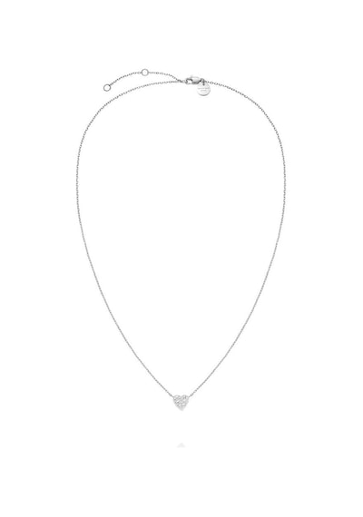 Rosefield Jnphs.j1320gümüş Renk Pave Kalp Çelik Kolye Gümüş
