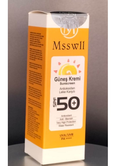 Misswell Güneş Kremi SPF50+ 50 ML