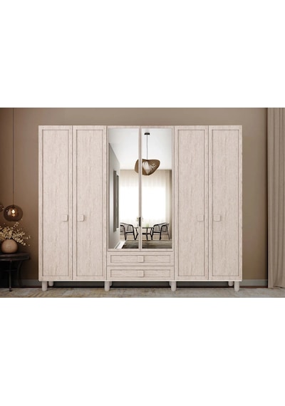 Nilly 6 Kapılı Mdf Gardırop Çok Renkli Nilly 6 Kapılı Mdf Gardırop Çok Renkli