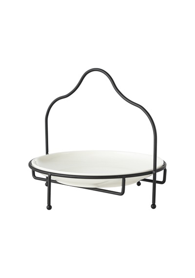 Mudo Home Gurme Standlı Sunum 22cm - Siyah Çok Renkli