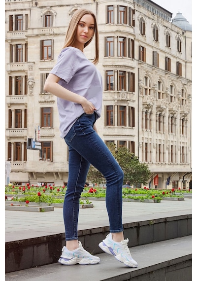 Jump 29907 Beyaz Kadın Sneaker Günlük Spor Ayakkabı Bej