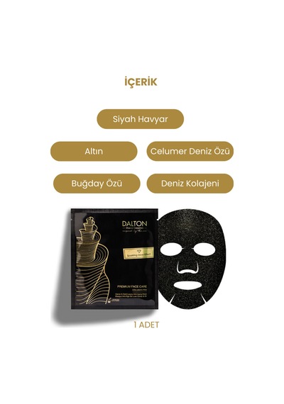 Tüm Ciltler Için Havyar / Kolajen /altın Tozu Içeren Anti Aging Etkili Face Care Kağıt Maske - 129096689