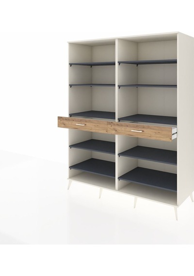 Kronos Gardrop 10 Raflı 2 Çekmeceli 176x59x221 Aytaşı-antrasit/çam Antrasit/çam Kronos Gardrop 10 Raflı 2 Çekmeceli 176x59x221 Aytaşı-antrasit/çam Antrasit/çam