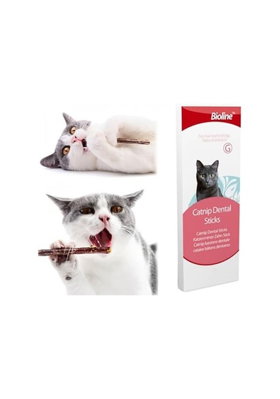 Tartar Önleyici Dental Kedi Çubukları, Catnipli Kedi Naneli
