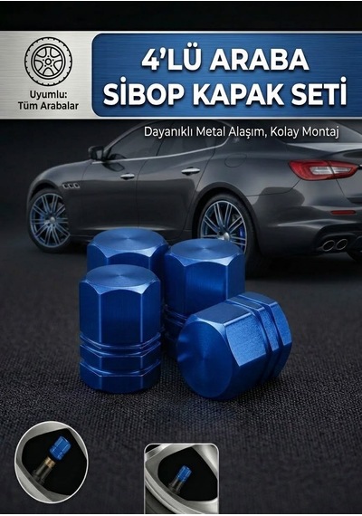 Peugeot 306 Maviffe Uyumlu Sibop Kapağı Mavi 4lü