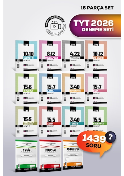 Tyt 2027 Tüm Branşlar Deneme Seti Marka Yayınları Tamamı Video Çözümlü
