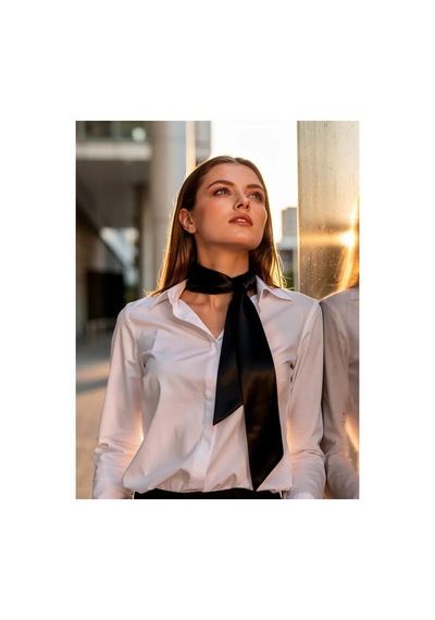 Vbx Aura Kadın Düz Renk Skinny Fular - İnce Boyun Bağı Çok Renkli