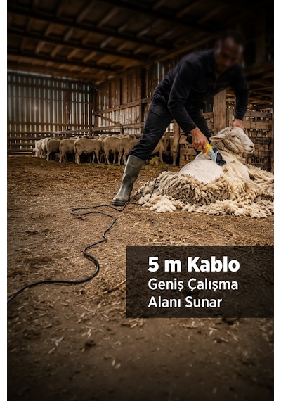 Koyun Kırkma Makinesi 500w Çanta Hediyeli Isınmaz Devir Ayarlı