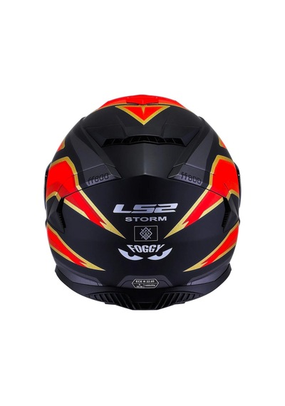Ls2 Storm 2 Foggy Full Face Motosiklet Kaskı Gökkuşağı Vizörlü Mat Siyah - Kırmızı