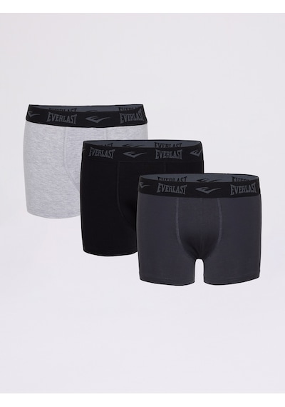 Everlast 3'lü Karma Boxer Siyah-antrasit-gri Melanj