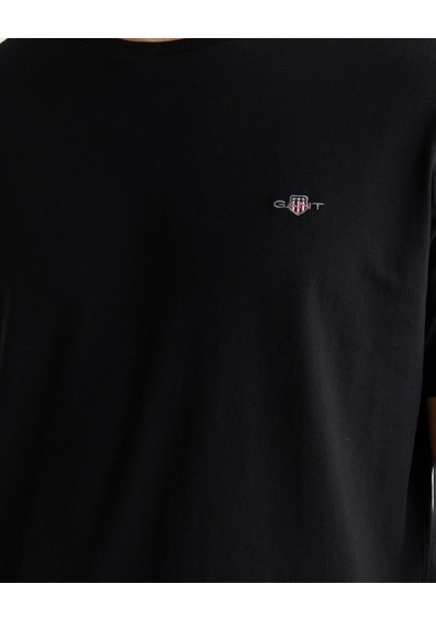 Gant Erkek Bisiklet Yaka Logolu T-shirt Siyah