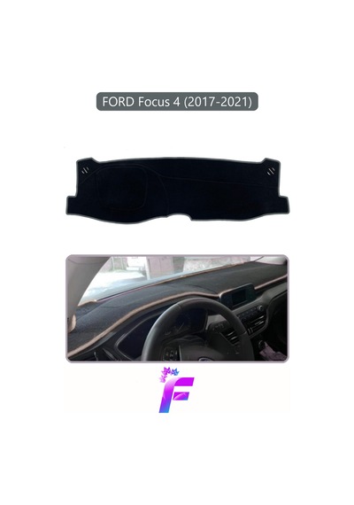 Ford Focus 4 2017-2021 Uyumlu Torpido Örtüsü Kolay Montaj Kaymaz Tasarım Tam Uyum F8