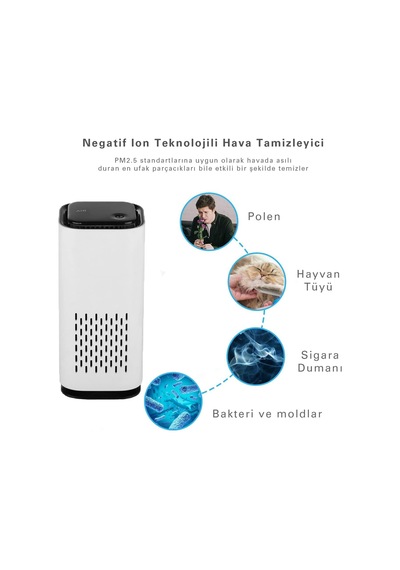Hepa Filtreli Mini A1 Hava Temizleyici Altın - Çok Renkli