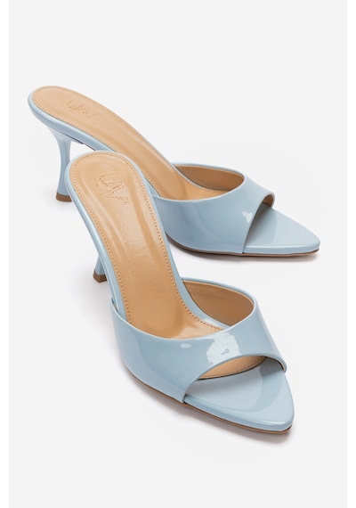 Luvishoes Tıera Bebe Mavi Rugan Kadın İnce Topuklu Terlik