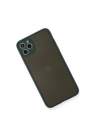 İphone 11 Pro Max Kılıf Montreal Silikon Kapak - Yeşil Çok Renkli