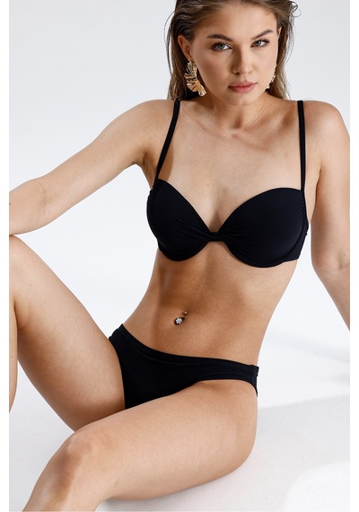 Magic Form Dekolteli Süngerli Bikini Üstü Siyah - 724119112 Siyah