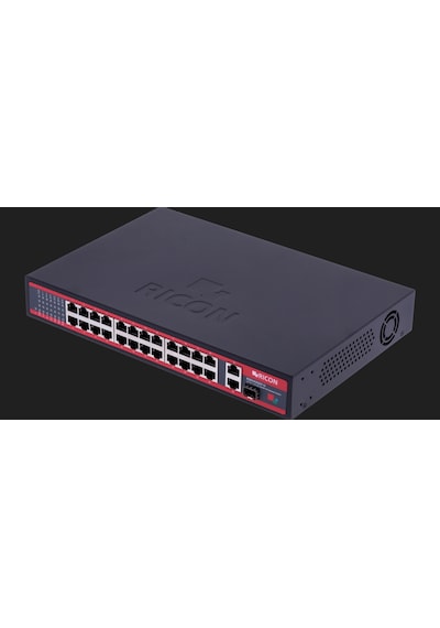 Ricon RSB243GEP-U 24 Port Gigabit Ethernet Power Over Ethernet Unmanaged Switch