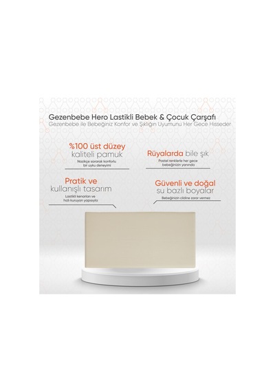 Gezenbebe Hero Lastikli Bebek Ve Çocuk Çarşafı 70x140