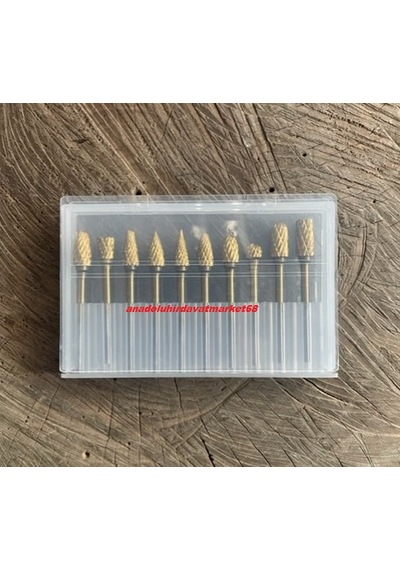 Carve Titanyum Çelik Ahşap Metal Oyma Seti Freze Seti Gravür Ucu 10pcs 3mm