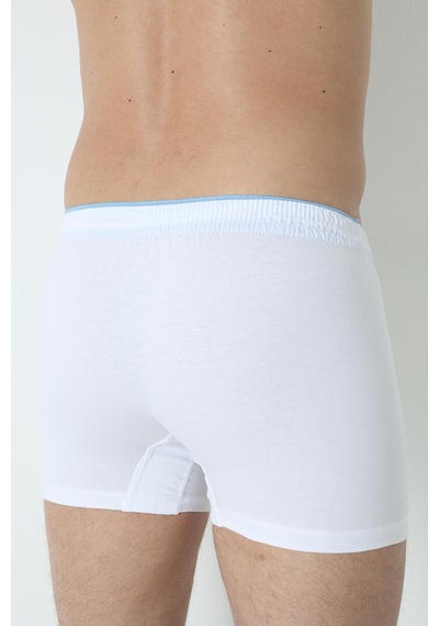 Arma Yıldız 6'lı Paket Beyaz Erkek Penye Havlu Bel Boxer %100 Pamuk-beyaz