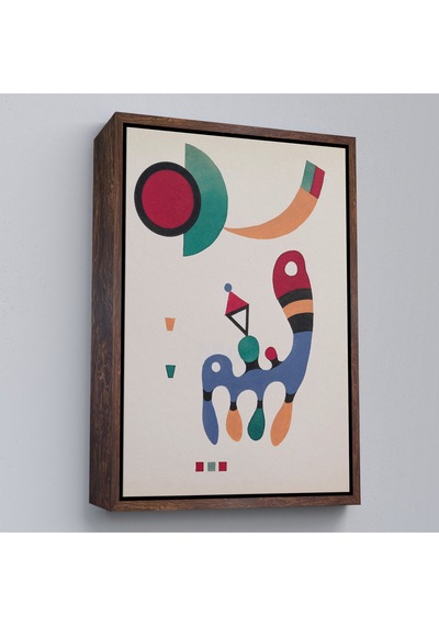 Ahşap Çerçeveli Vasiliy Kandinsky - 11 Resim Ve 7 Şiir Soyut Tablosu-7485