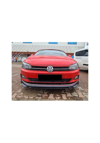 Vw Polo Mk6 Abt Ön Ek Plastik Siyah Karlık-ön-ek-bodykit 2018 2019 2020 2021 Makyajsız Kasa