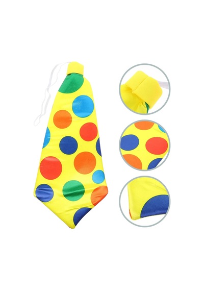 Magicool Palyaço Kravatı Lastikli Geniş Kesim 17x37 Cm Çok Renkli
