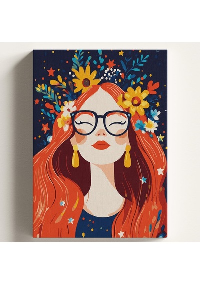 Sayılarla Boyama Tuval Hobi Seti Çiçekgökyüzü Temalı Fırça Ve Boya Dahil Set Çıtalı 40x50 Cm Kendin Yap S