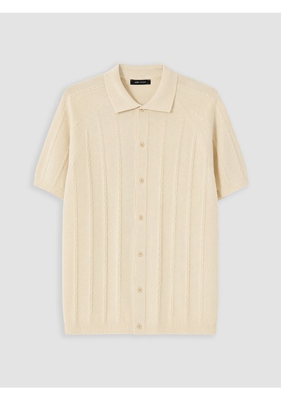 Lcw Vision Beyaz Regular Fit Erkek Triko Gömlek