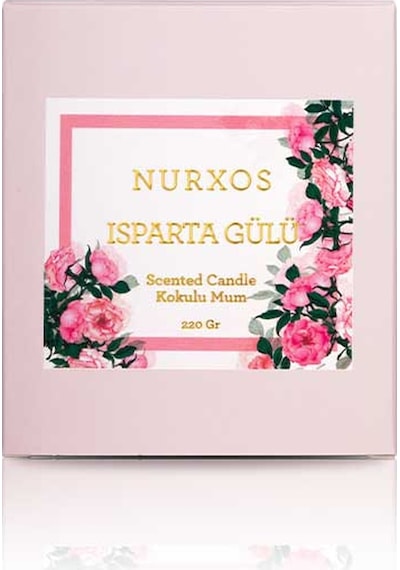 Nurxos Isparta Gülü Kokulu Mum 220G 9667
