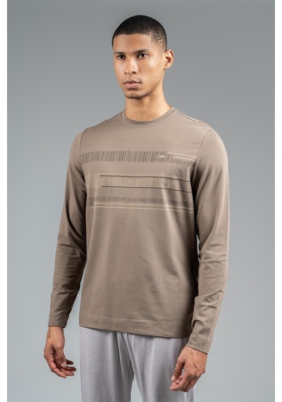 Maraton Regular Erkek Bisiklet Yaka Kakao Sweatshirt Kakao