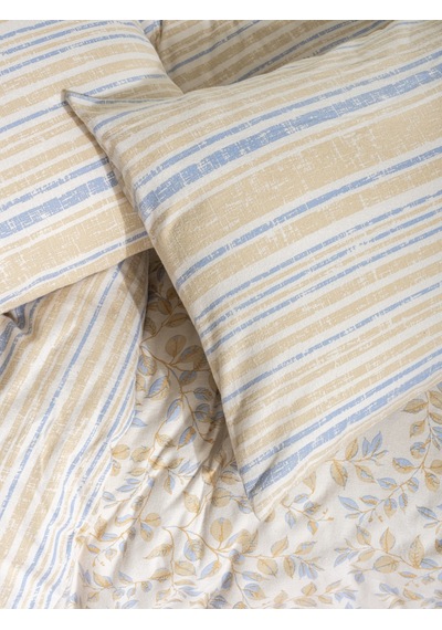 Cotton Box Flanel Tek Kişilik Nevresim Takımı Roof Mavi