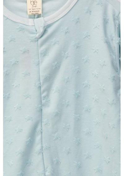 Babyhola Mevsimlik Çocuk Uyku Tulumu 1.5 Tog 1-8 Yaş Unisex Uzun Kollu %100 Pamuk 2710 Mavi