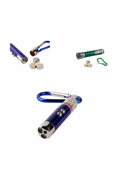 3 Fonksiyonlu Kırmızı Beyaz Işıklı Led Lazer Kedi Köpek Oyuncak Anahtarlık 5332 .