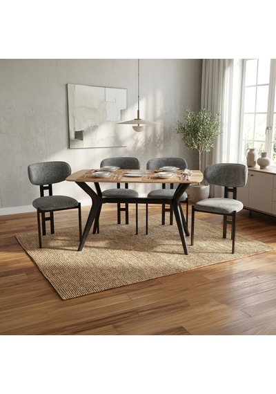 Dfy104 140x80 Mdf Mutfak Masası Modern Dikdörtgen Dekoratif Şık Yemek Masası 4-6 Kişilik Sabit Masa Koyu Ceviz - Siyah Dfy104 140x80 Mdf Mutfak Masası Modern Dikdörtgen Dekoratif Şık Yemek Masası 4-6 Kişilik Sabit Masa Koyu Ceviz - Siyah